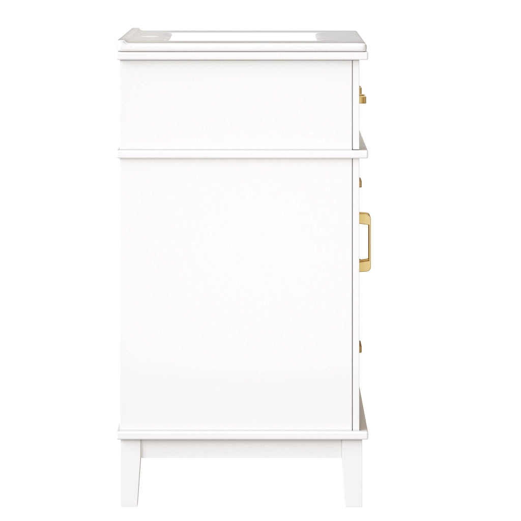 Mobile Bagno con Lavabo in Ceramica ¨C MINIMAL ¨C Cassetti, Soft-Close, Bianco