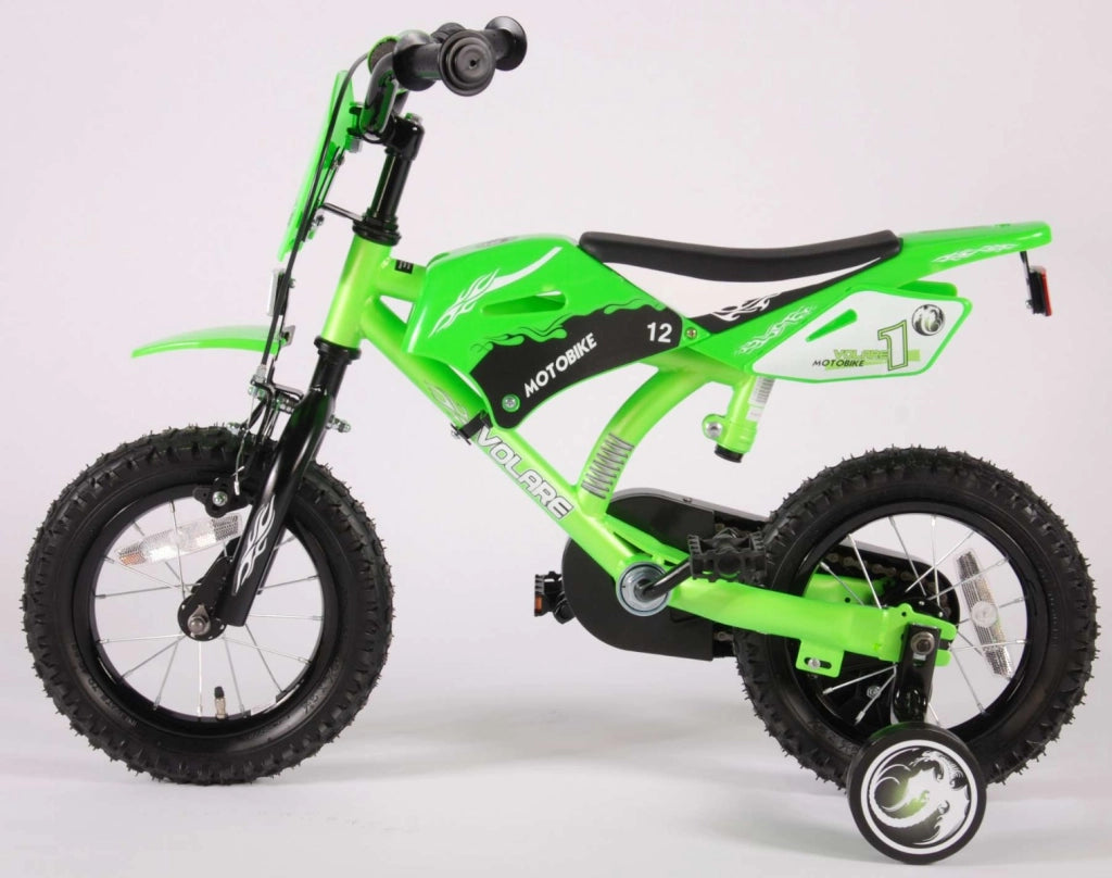 Bicicletta per Bambini Volare Moto Bike 12" Verde Satinato
