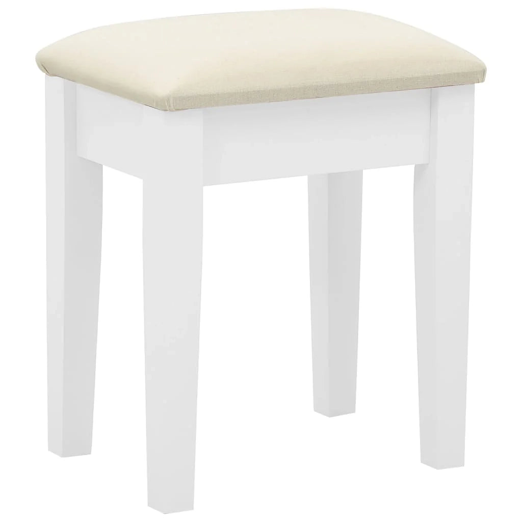 Toletta e sgabello di lusso 65 x 36 x 128 cm legno MDF bianco 02_0006268