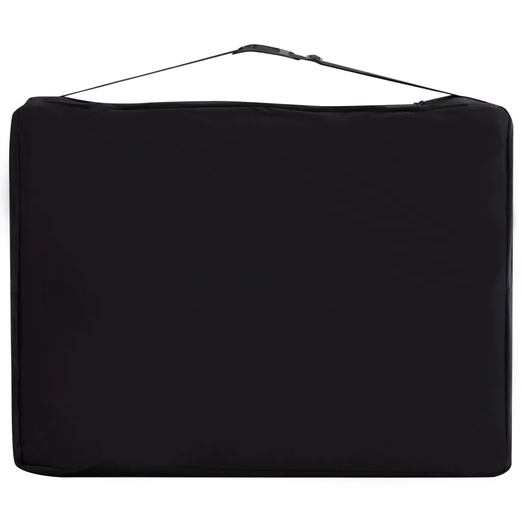 Lettino da Massaggio a 2 Sezioni in Alluminio Nero e Beige
