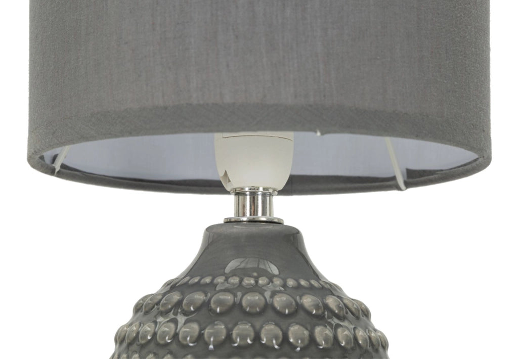 LAMPADA DA COMODINO POINTS GRIGIA CM Ø 15X30,5