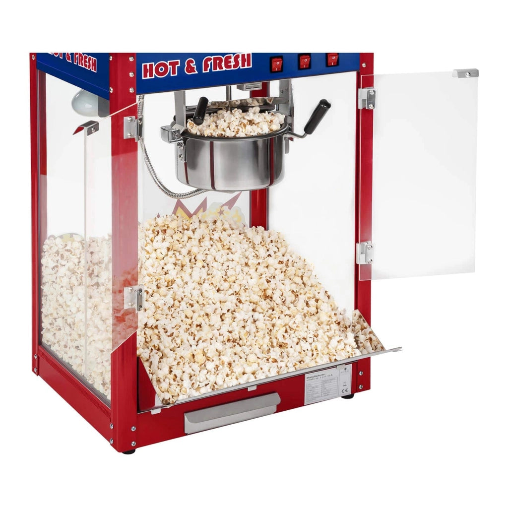 Set macchina per popcorn con carrello - Design americano - Rosso 14_0004910