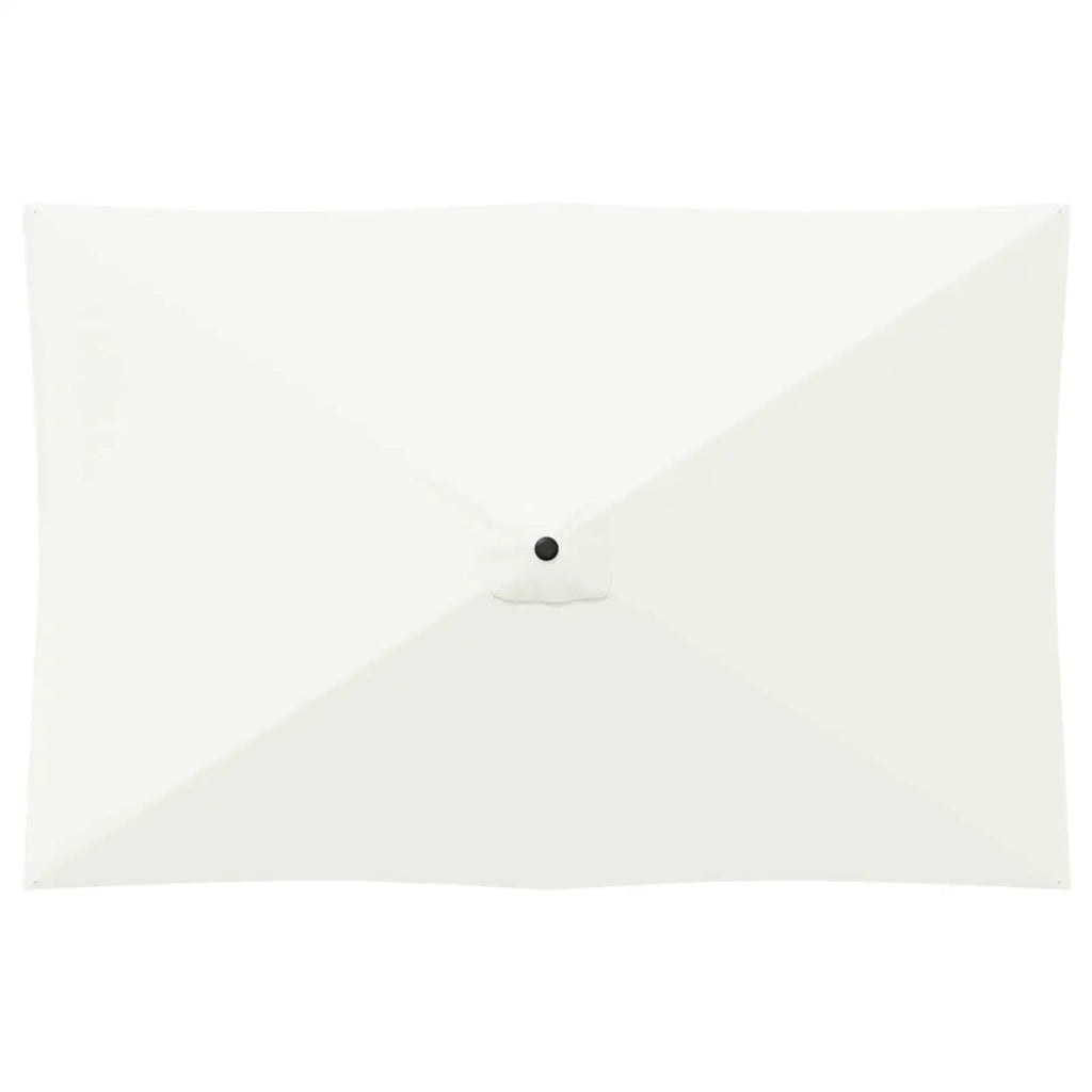 Ombrello da giardino 200 x 300 cm Poliestere Rettangolare Crema 42036204