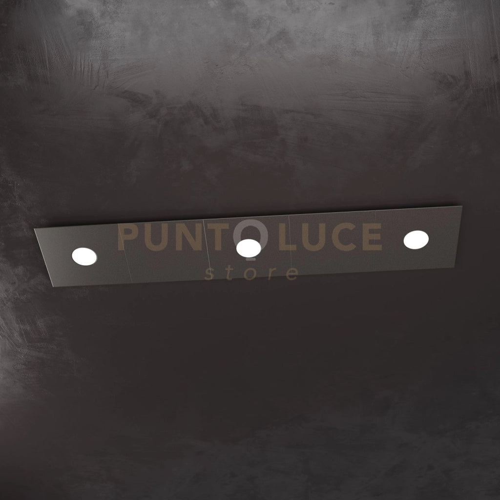 ECCENTRIC APPLIQUE-PLAFONIERA 3 LUCI + 2 DECORATIVO MARRONE 1156-3L2D-MA