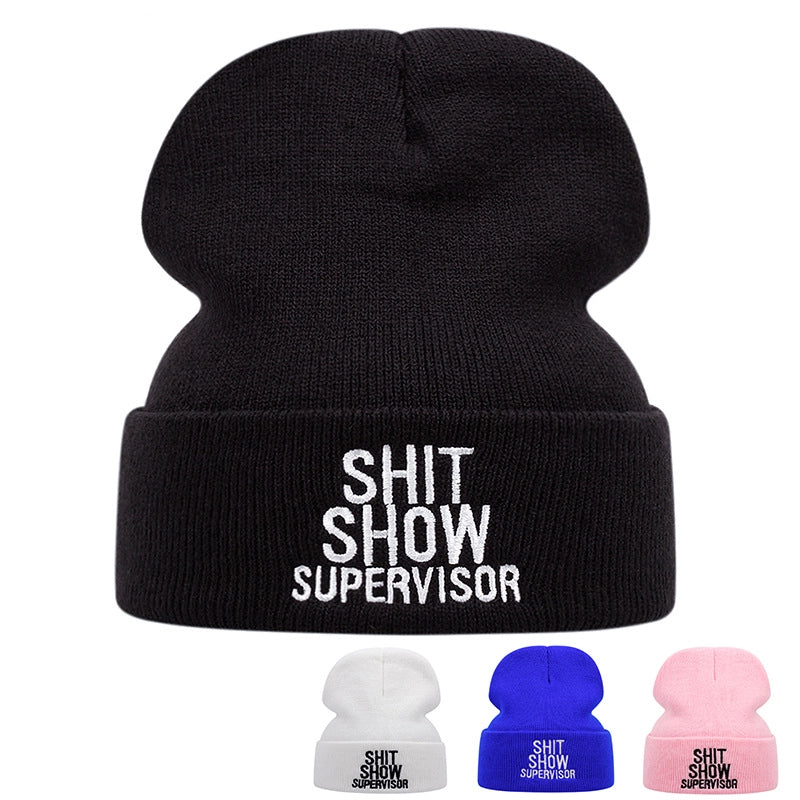 SHIT SHOW SUPERVISOR Cappelli ricamati invernali caldi neri