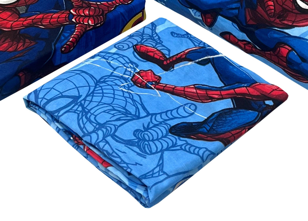 Completo Lenzuola In 100% Cotone Letto Singolo Marvel Spiderman