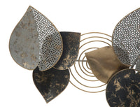 Pannello Half Leaf 97x5,5x43 cm in Ferro Multicolor