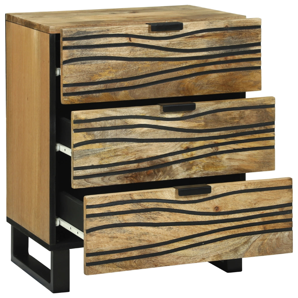 Mobile da comodino 50x33x60 cm Legno Massello Mango