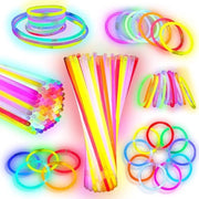 Stecche luminose 100 pezzi con connettore per feste di compleanno dei bambini, feste disco e festival