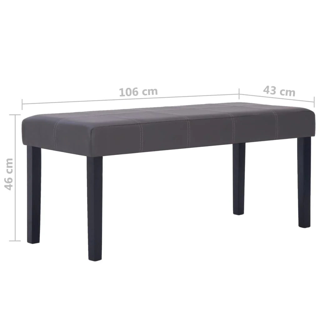 Panca/pouf/sgabello/panca mobile 106 cm grigio sintetico 3002207