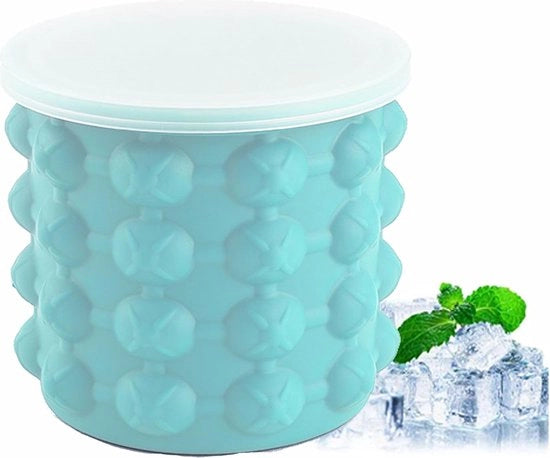 Semifreddo, forme di cubetti di ghiaccio, semifreddo con coperchio, 2-in-1 semifreddo spazia risparmiatore, Cube Maker per whiskey, cocktail e ogni barbecue, contenitore per cubetti di ghiaccio