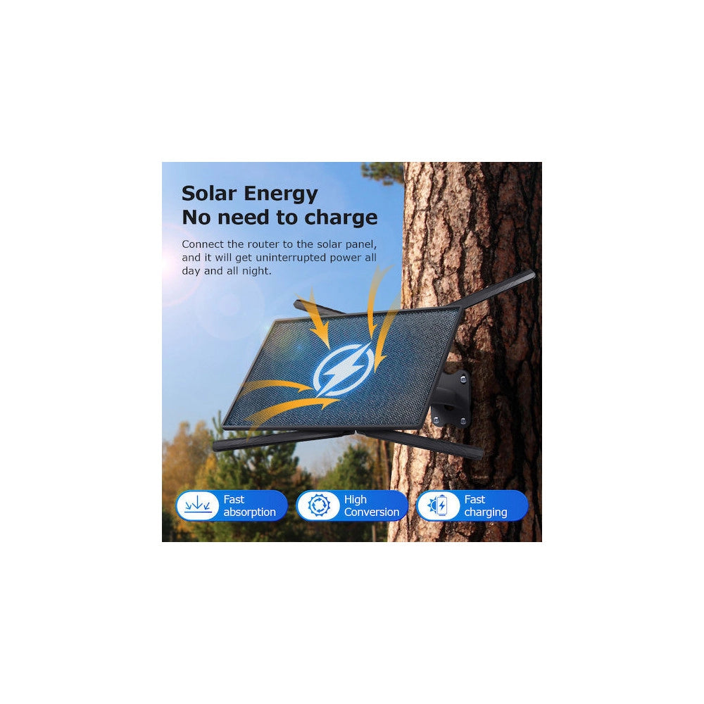 Trade Shop - Router Wi-fi 4g Wireless Con Pannello Solare Batteria Ricaricabile Ip66 Waterproof Q2025 -