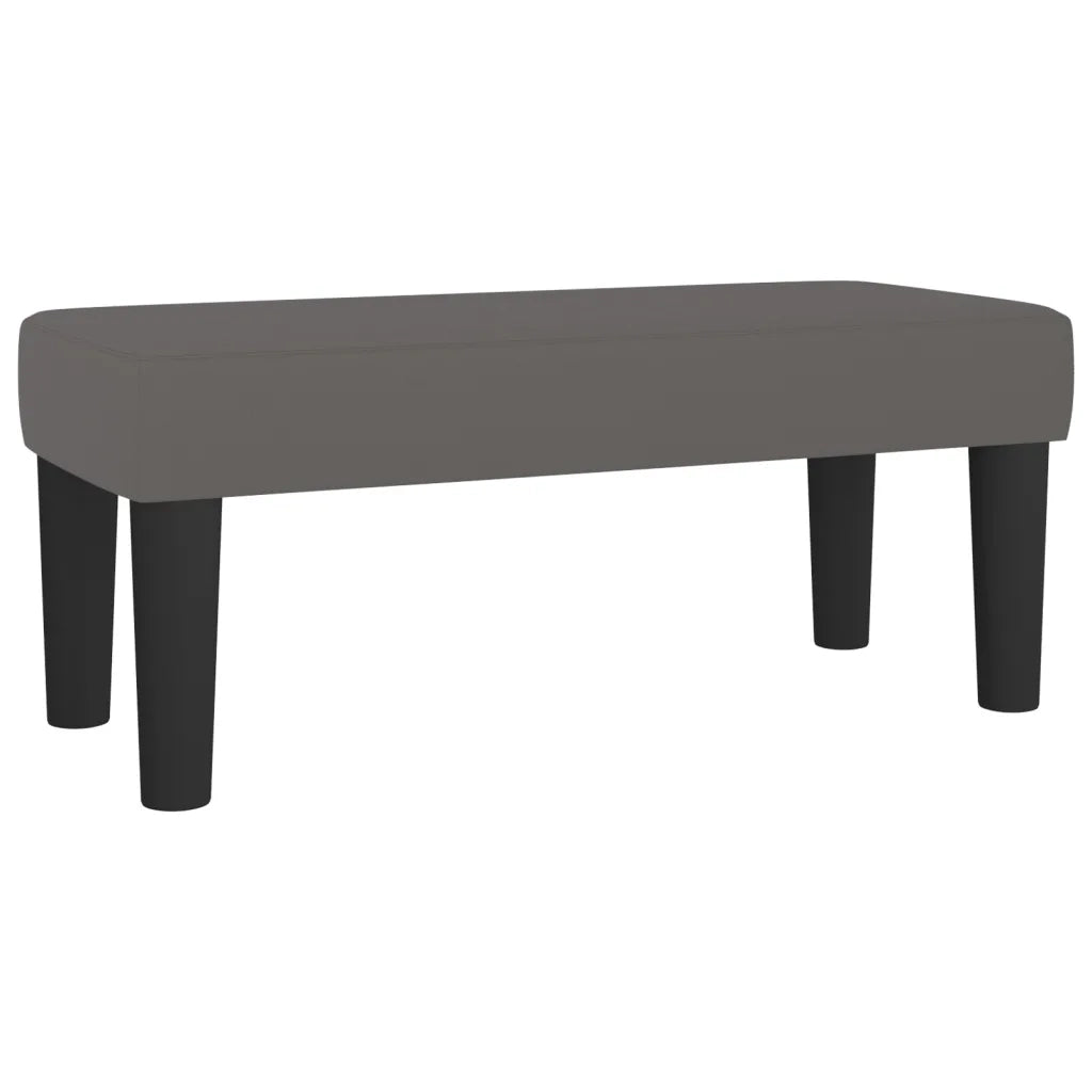 Giroletto a Molle con Materasso Grigio 100x200 cm in Similpelle