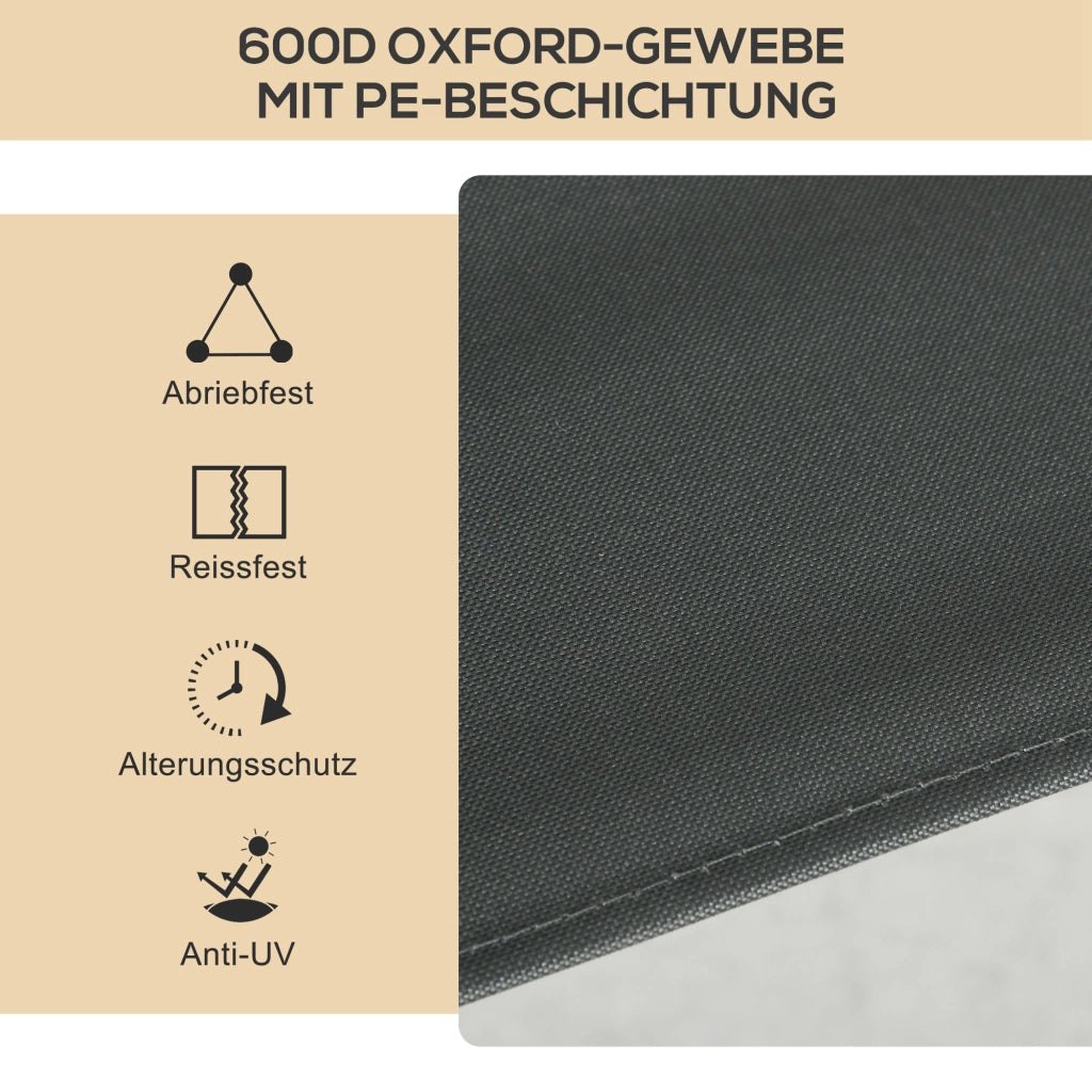Sedia da giardino ¨C zephmum ¨C 2 pezzi, pieghevole, metallo, legno, grigio scuro