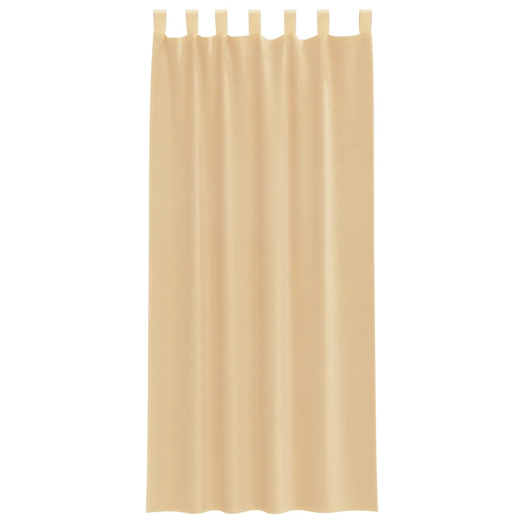 Tende in Voile con Tasche per Aste 2 pz Sabbia 4102219