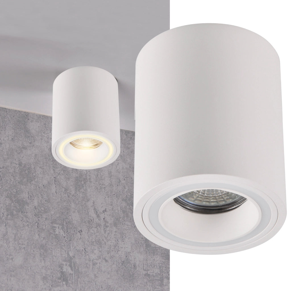 Plafoniera spot da soffitto tonda bianca GU10 Polux