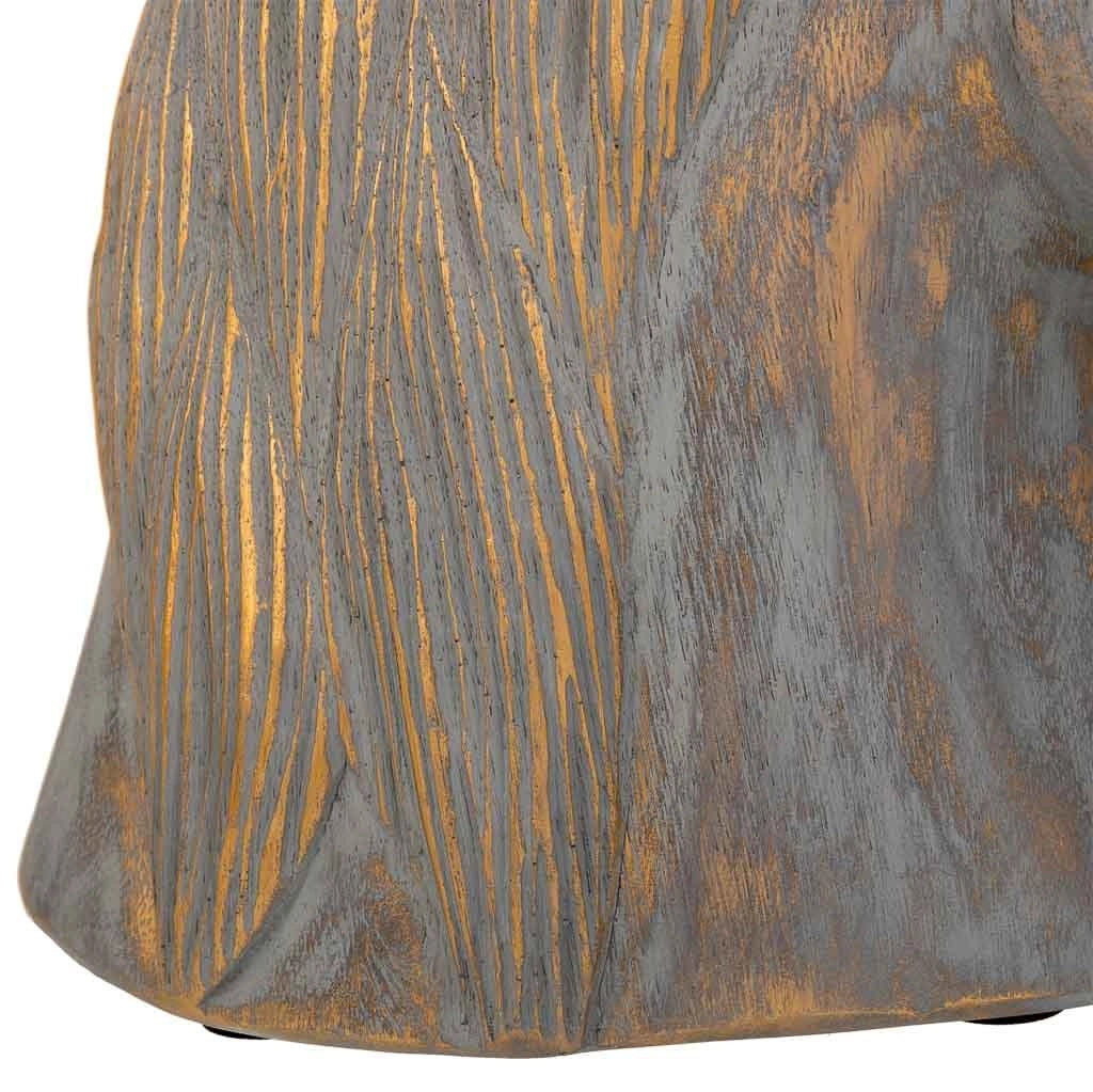 Figura decorativa in poliresina grigia 31x15x31h