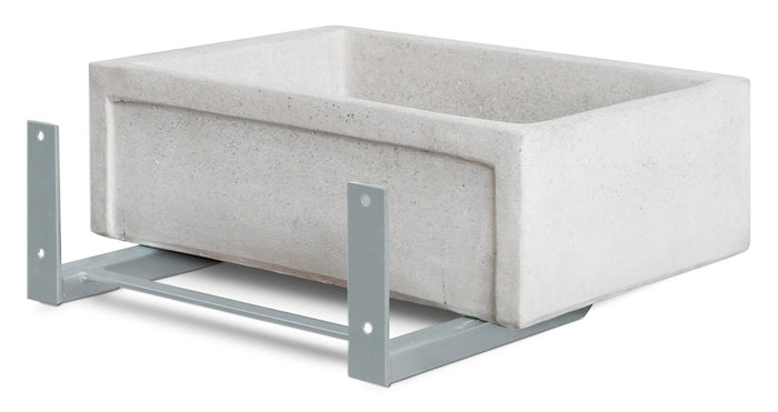 Staffa per Lavello da Giardino 36x31x15 cm in Ferro con Fondo Zincante