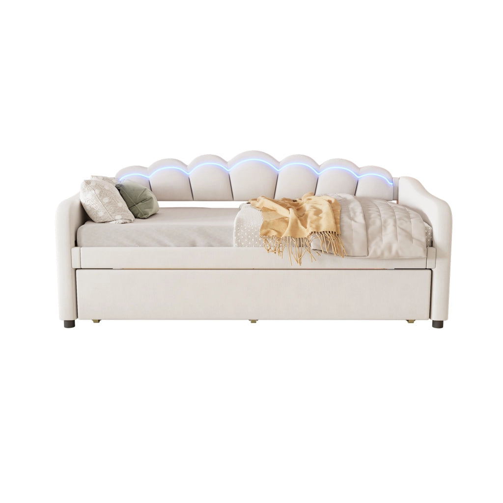 Tagesbett con letto estraibile velluto 90x200 cm