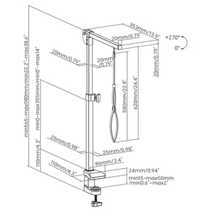 Fudajo Supporto e cappio per tavolo da toelettatura cani e gatti, con morsetto a vite