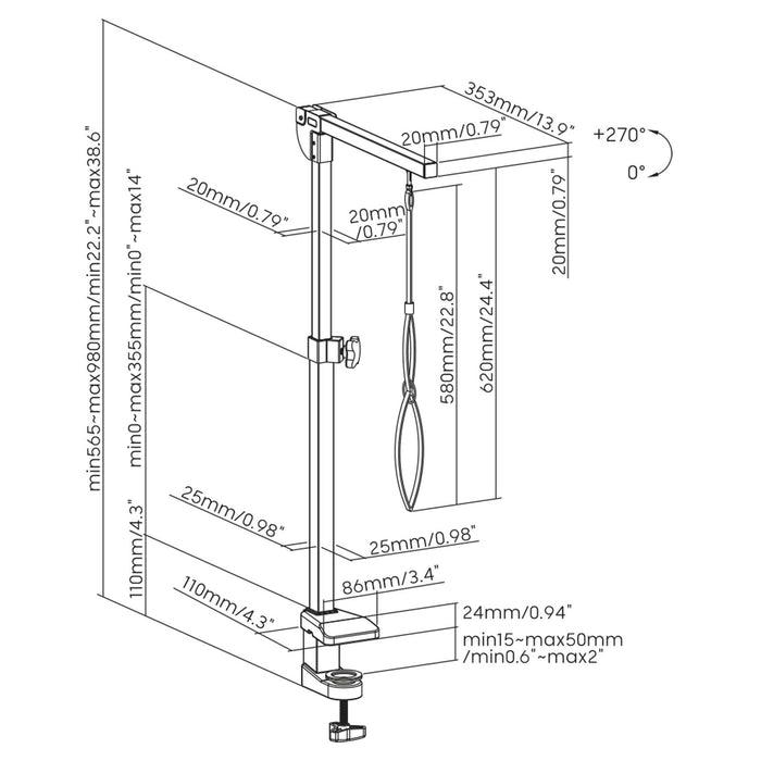 Fudajo Supporto e cappio per tavolo da toelettatura cani e gatti, con morsetto a vite