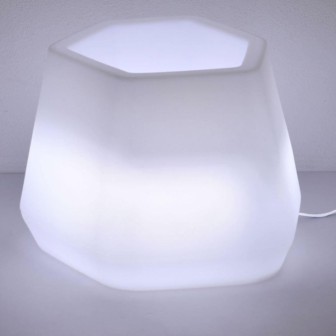 Vaso Luminoso da Giardino a LED 40x35x27 cm in Resina 5W Magnolia Bianco Freddo