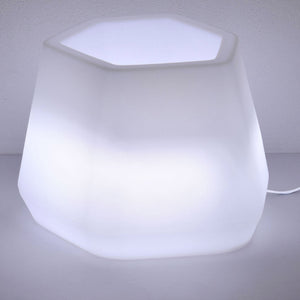 Vaso Luminoso da Giardino a LED 40x35x27 cm in Resina 5W Magnolia Bianco Freddo