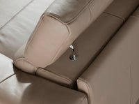 Divano relax chaise longue sinistra in pelle di visone