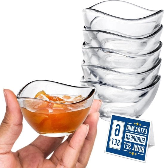 Set di ciotole per mescolare - Insalatiera - Ciotola per dessert - Ciotola per gelato - Ciotola per snack - Ciotola per salse - per cucinare Ingredienti Tapas Sundae Frutta Trifle - 66 cc Set di ciotole per comune