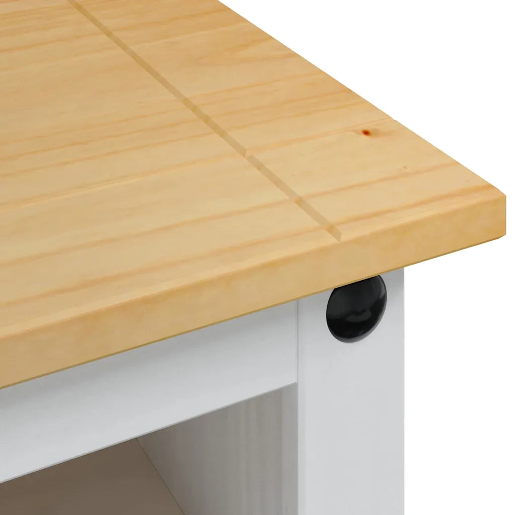 Mobile TV-Credenza per TV Corona Bianco 100 x 40 x 52 cm Pino massello