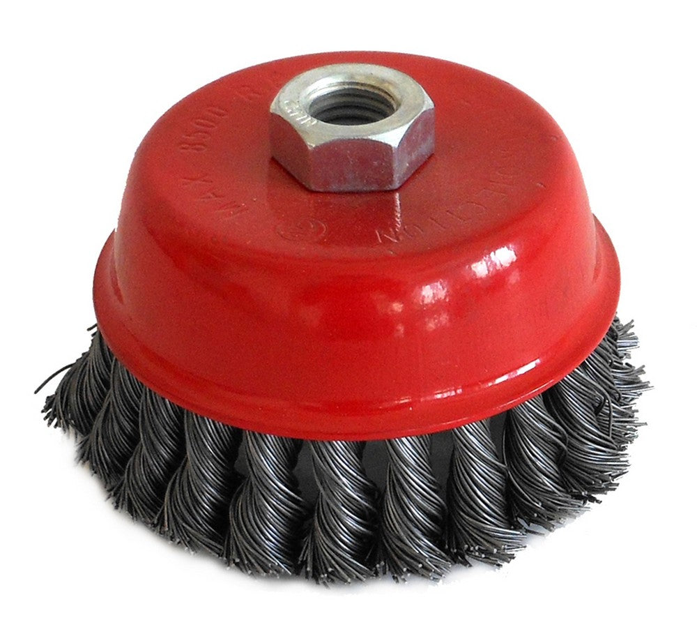 spazzola a tazza a mazzetti ritorti attacco m14 ï mm. 100 cod:ferx.vit33416