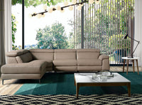 Divano relax chaise longue sinistra in pelle di visone