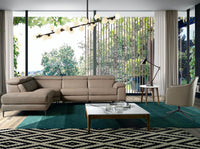 Divano relax chaise longue sinistra in pelle di visone