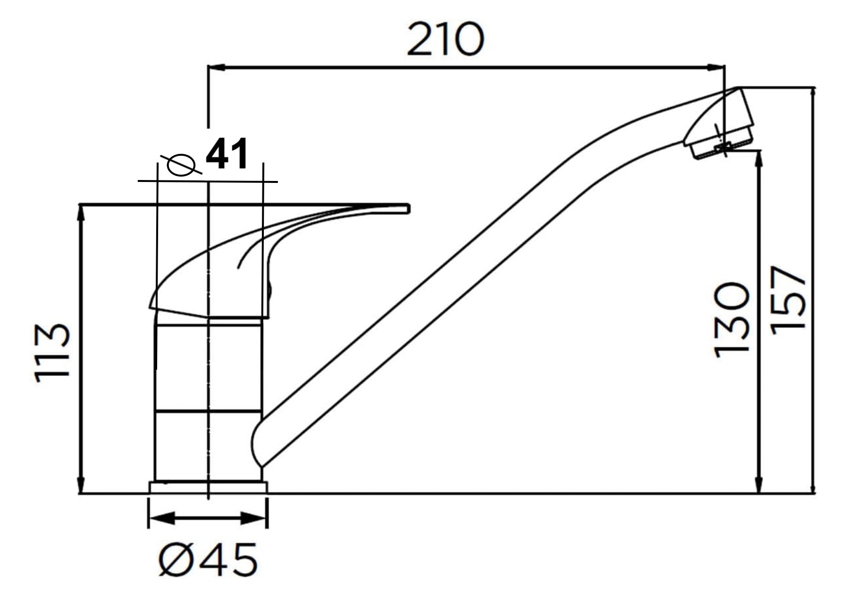 Rubinetto miscelatore per cucina terra di francia