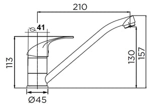Rubinetto miscelatore per cucina terra di francia