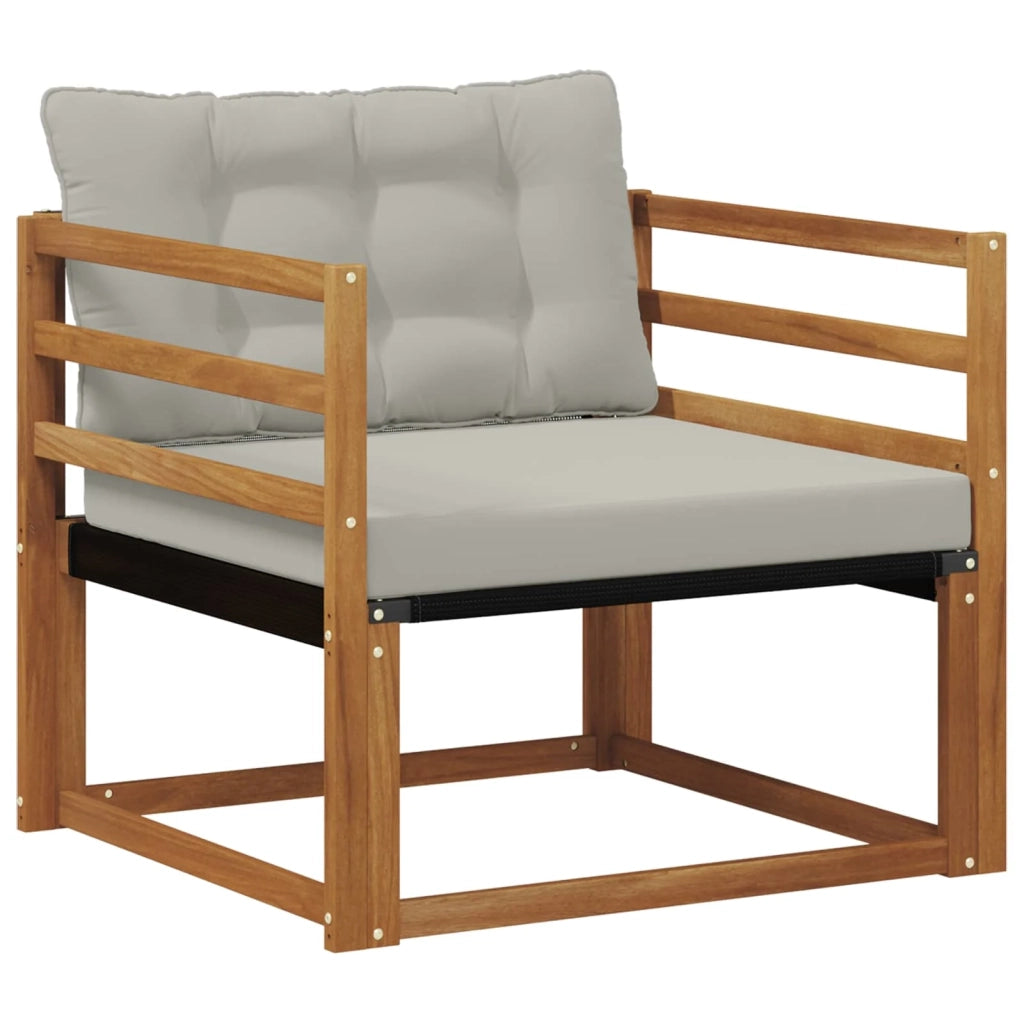 Set di divani da esterno-Sofa da giardino Legno di Acacia Massello e Textilene 585445