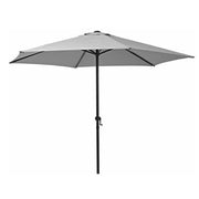 Trade Shop - Ombrellone Da Giardino Grigio Palo Centrale Esagonale Parasole Balcone ø300cm 206422 -