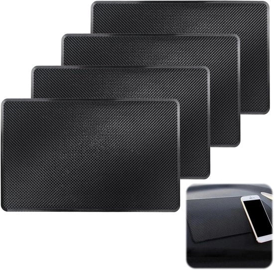 Set di 4 mattonelle di sedile per auto con superficie antiscivolo per occhiali, chiavi, telefono cellulare, ecc.