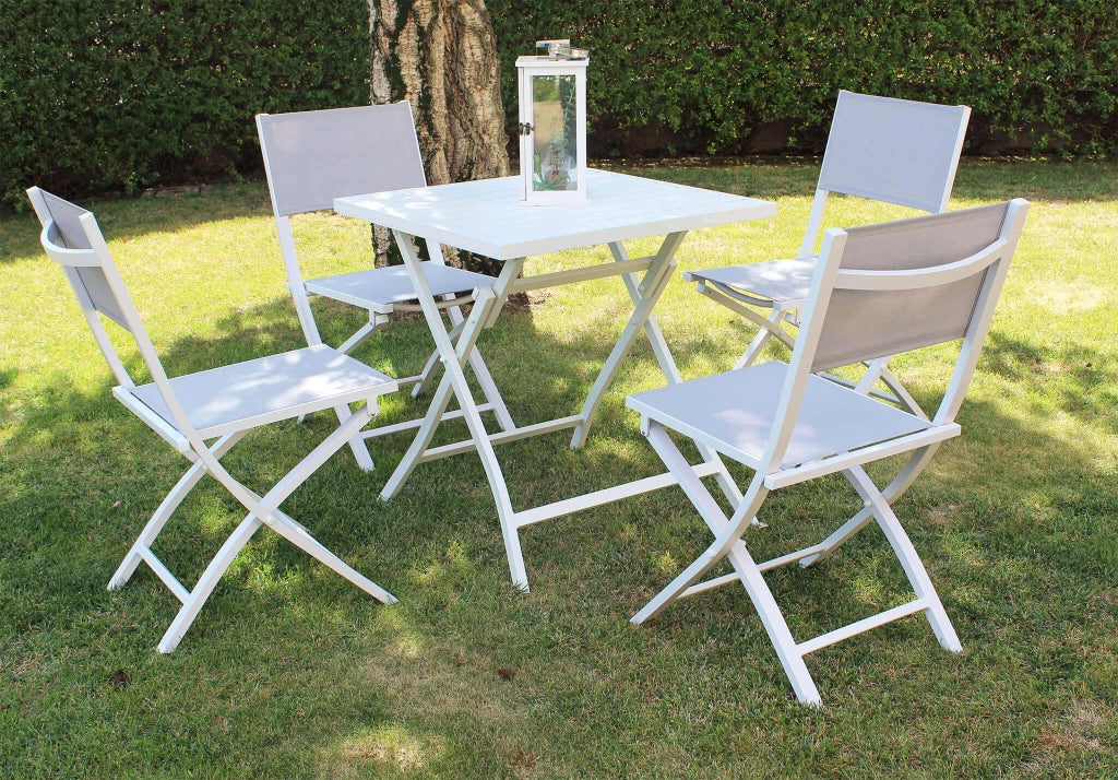 Sedia da Giardino Pieghevole in Alluminio Textilene cm 58x46x85 - JEFF