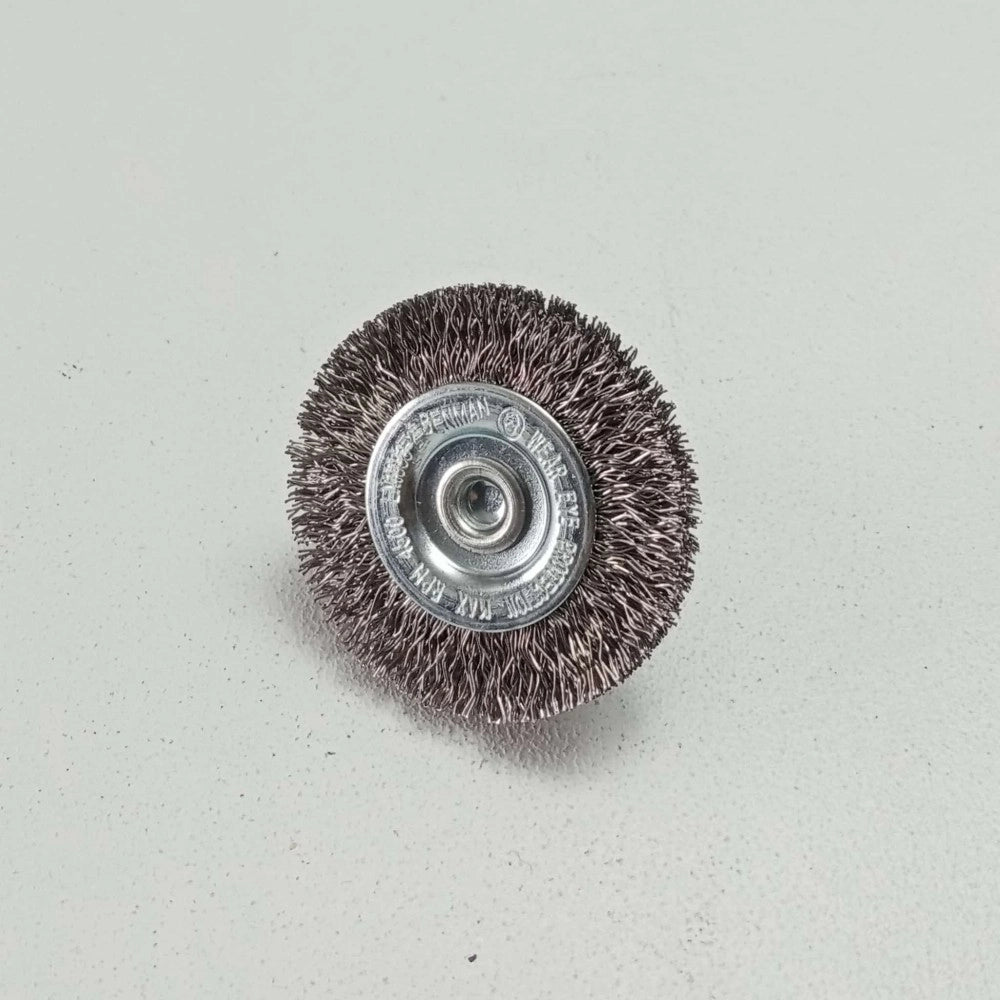 Benman spazzola circolare da 50mm con gambo 6mm in filo ondulato