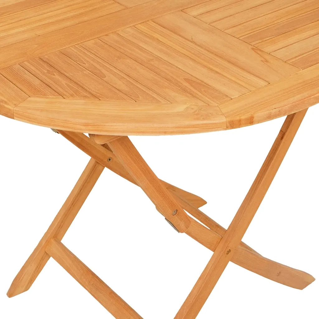 Set da Pranzo per Giardino 5 pz in Legno Massello di Teak 3155018