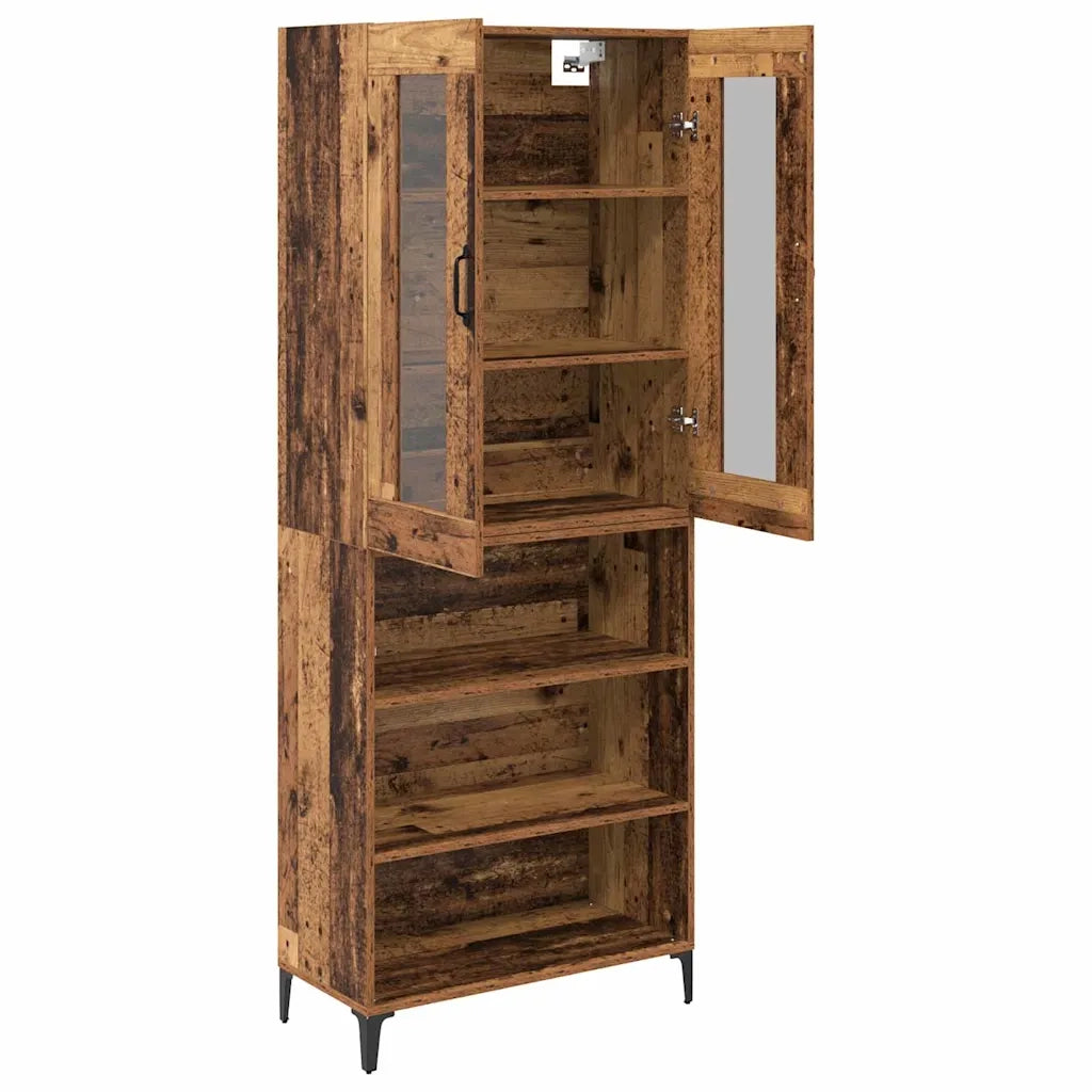 Credenza-Buffet-Armadio da cucina Legno vecchio 69,5 x 34 x 180 cm Legno multistrato 838563