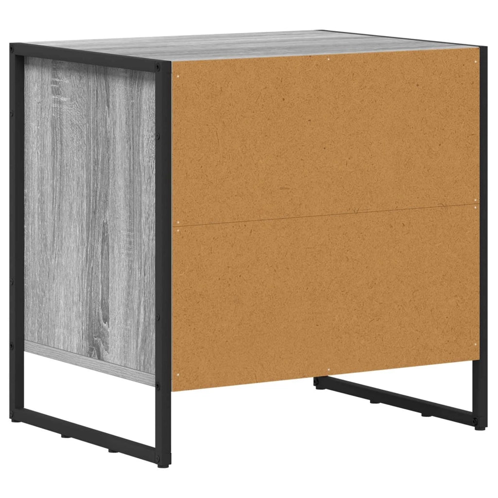 Comodino Grigio Sonoma 50 x 39.5 x 50 cm Legno multistrato