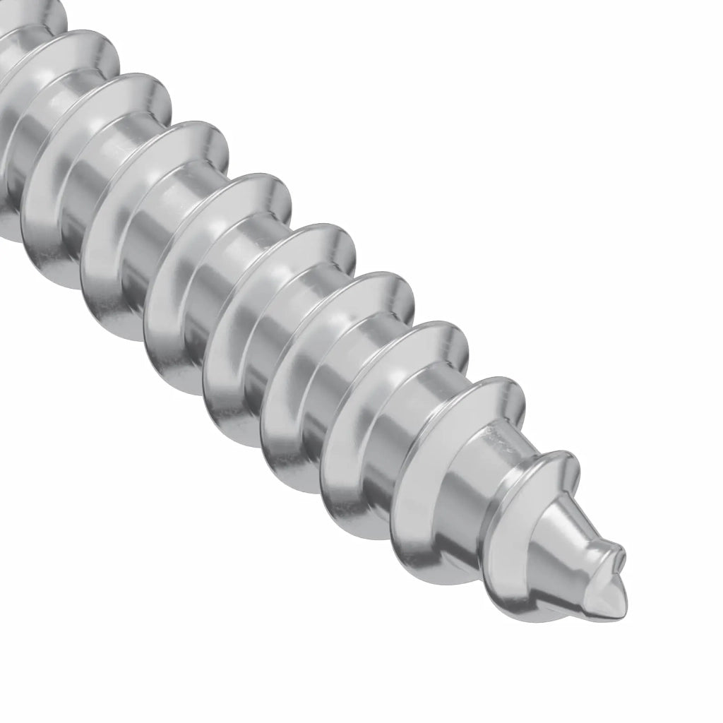 Vite in Legno 2 pz Argento 9,8 x 53 mm Acciaio CFW2130493