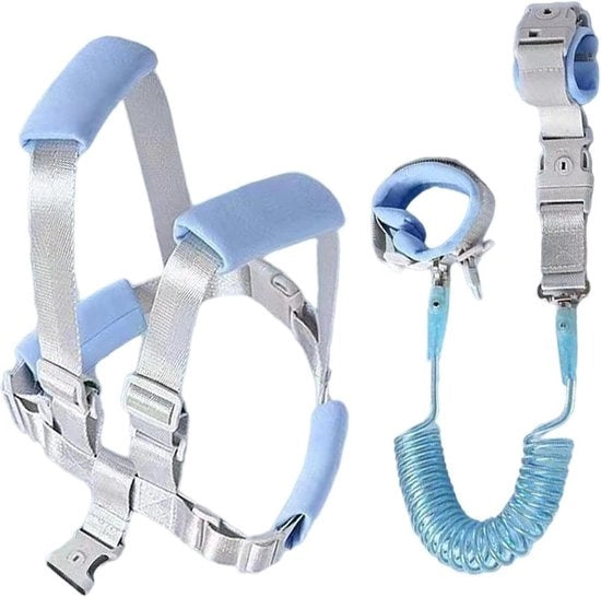 Cintura di sicurezza per passeggiate con bambini, cinturone con cinghia illuminata, aiuto di sicurezza antiperdita, cintura antiperdita per bambini con cinturino per polso.