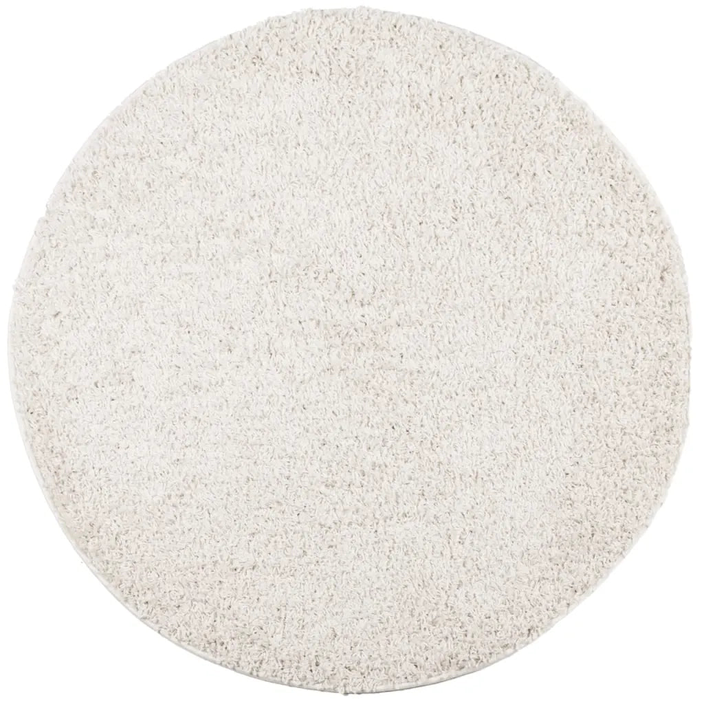 Tappeto Shaggy PAMPLONA a Pelo Lungo Moderno Crema Ø 200 cm 375247