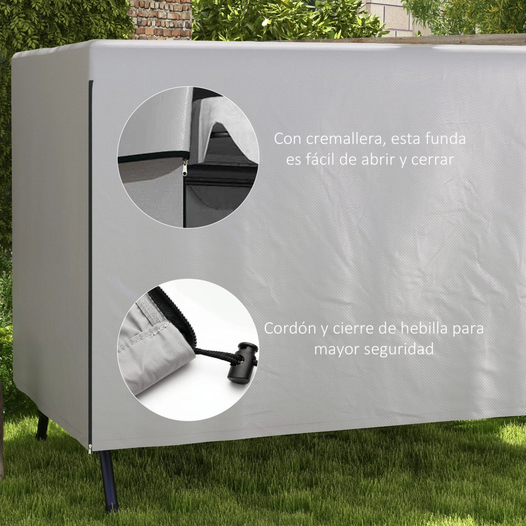 Copertura Impermeabile per Sedia a Dondolo da Giardino 3 Posti ¨C zephmum ¨C Grigio 215x155x150 cm