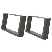 Gambe per Tavolino da Caffè a Forma di U 2 pz Antracite 70x(30-31) cm Acciaio 4012754