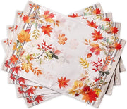 Set di tovaglie in cotone 100% da 4 pezzi per tavolo da pranzo (33 cm x 48 cm)