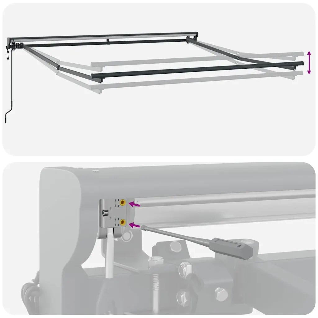 vidaXL Tenda Retrattile Rosso 350x250 cm Tessuto